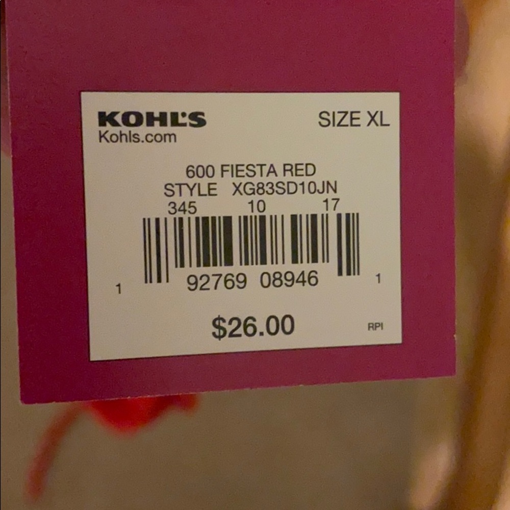 BNWT SO Fiesta red bikini bottoms women size XL - Picture 5 of 6